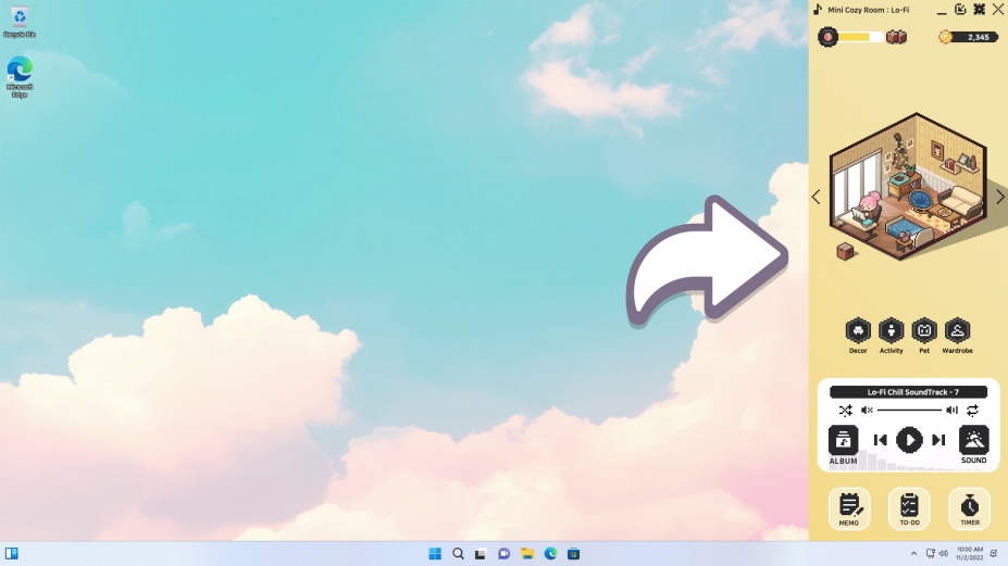 《迷你舒适房间：Lo-Fi》游戏截图