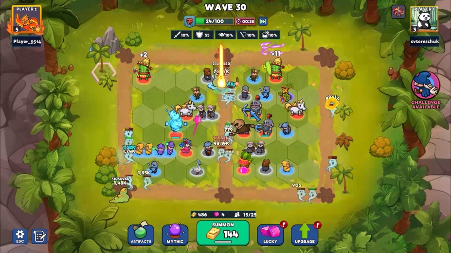 《幸运之地：合并塔防战争》游戏截图