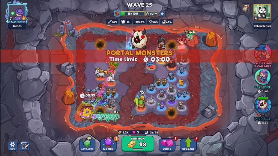 《幸运之地：合并塔防战争》游戏截图