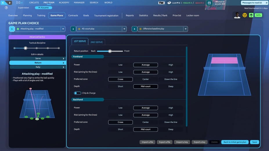 《网球经理25》游戏截图