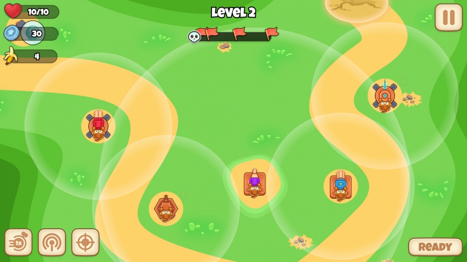 《猴子泡泡防御》游戏截图