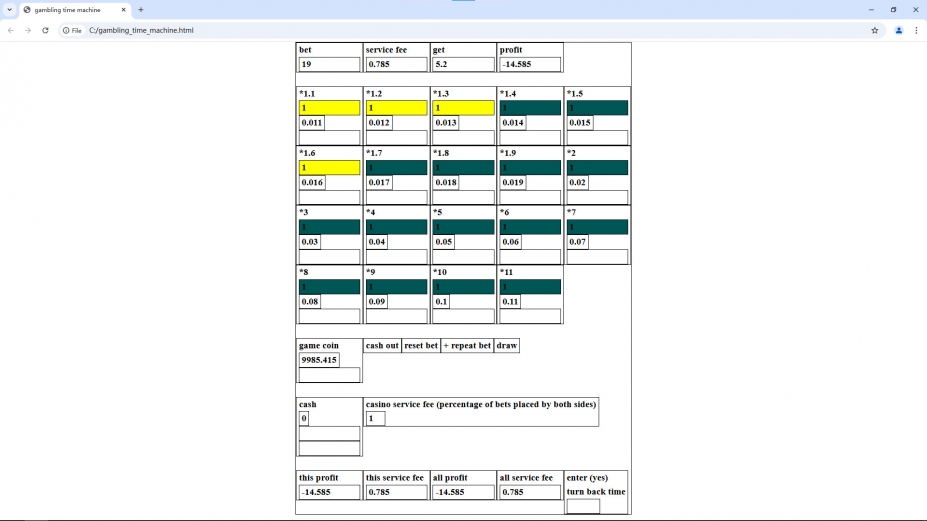 《赌博时光机》游戏截图