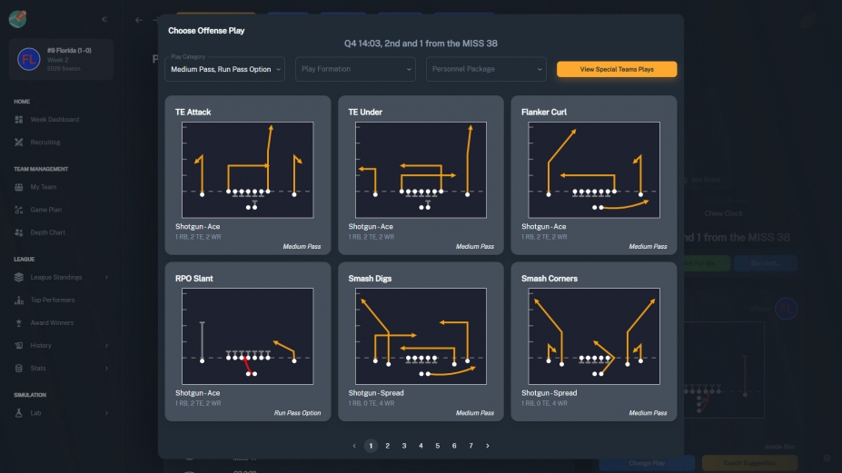 《橄榄球教练：大学时代》游戏截图