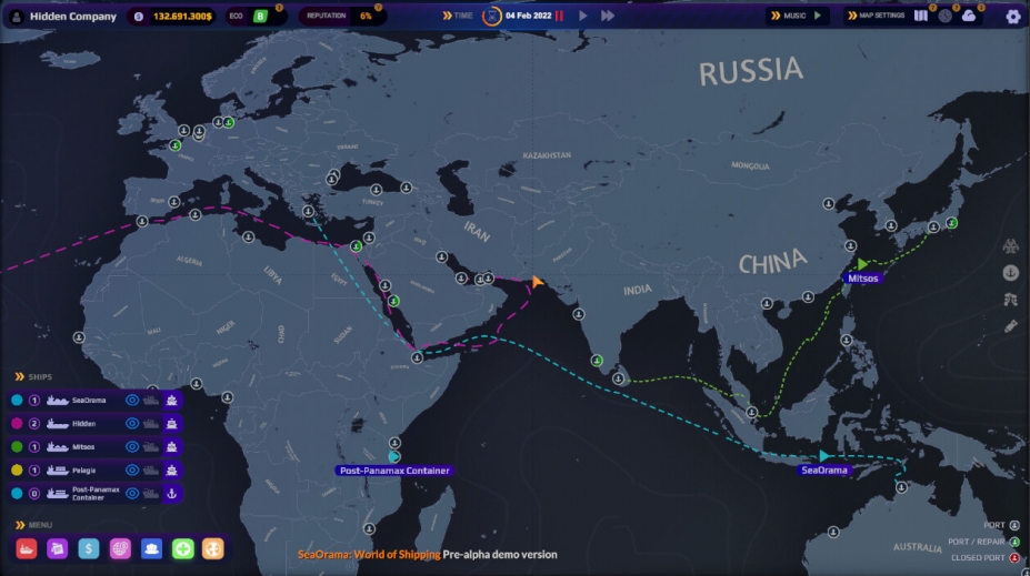 《海奥拉马：航运世界》游戏截图