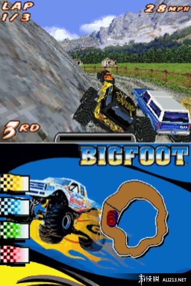 《大脚赛车 撞不停》NDS截图