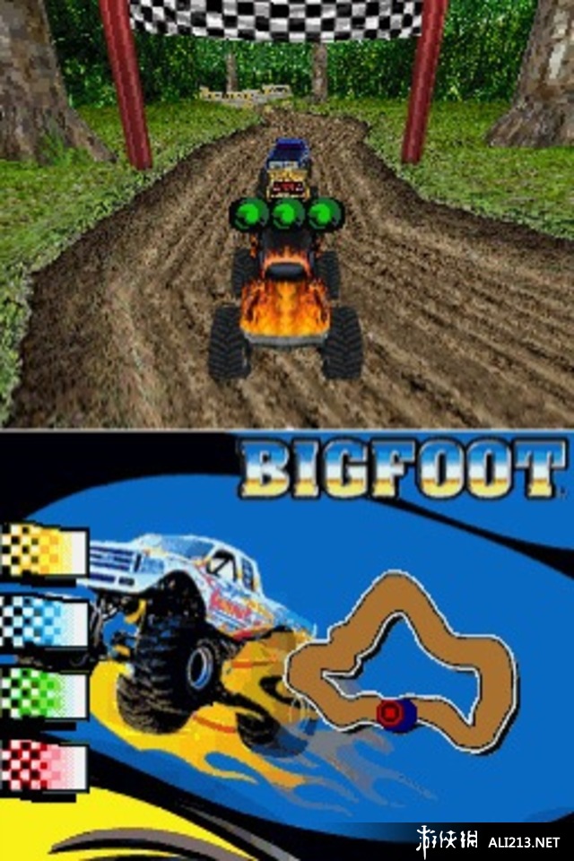 《大脚赛车 撞不停》NDS截图