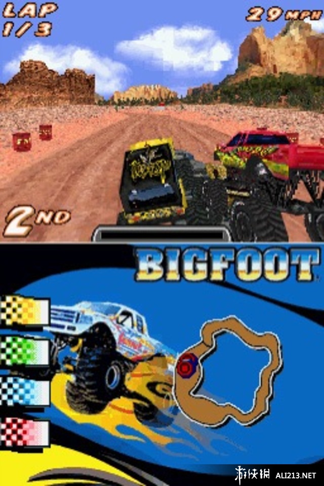 《大脚赛车 撞不停》NDS截图
