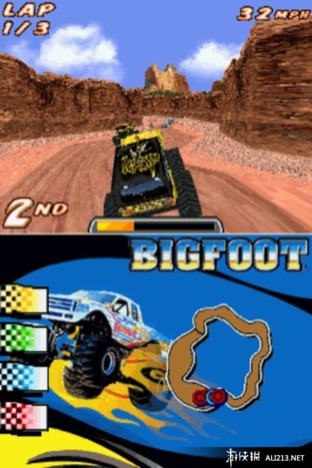 《大脚赛车 撞不停》NDS截图