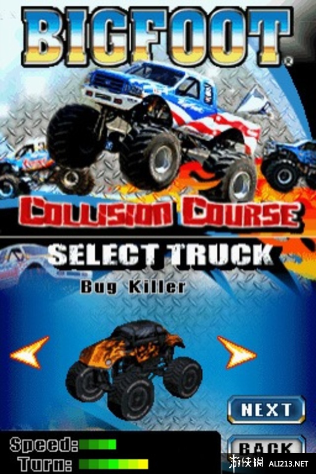 《大脚赛车 撞不停》NDS截图