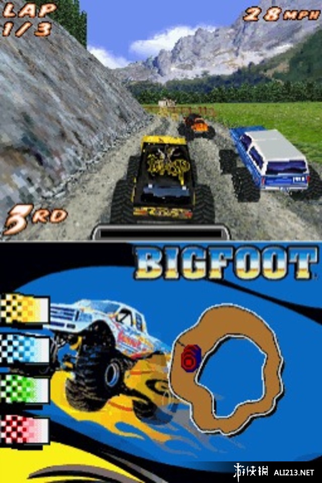 《大脚赛车 撞不停》NDS截图