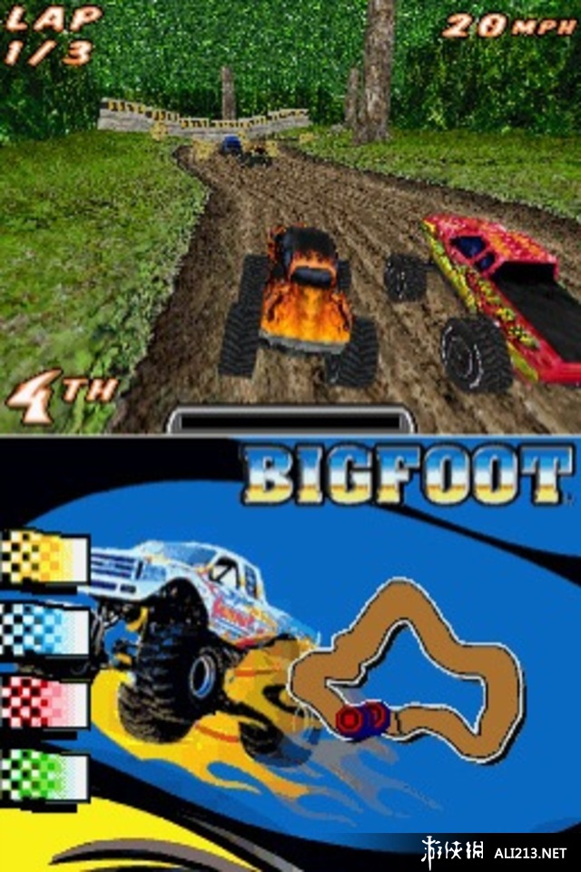 《大脚赛车 撞不停》NDS截图