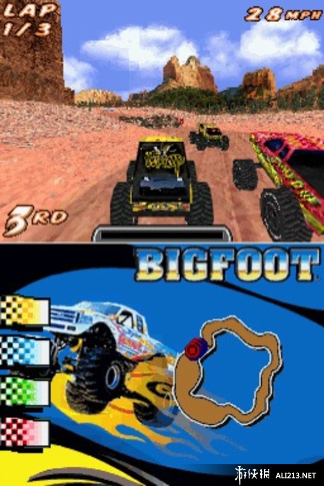 《大脚赛车 撞不停》NDS截图