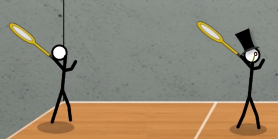 《火柴人羽毛球》游戏截图