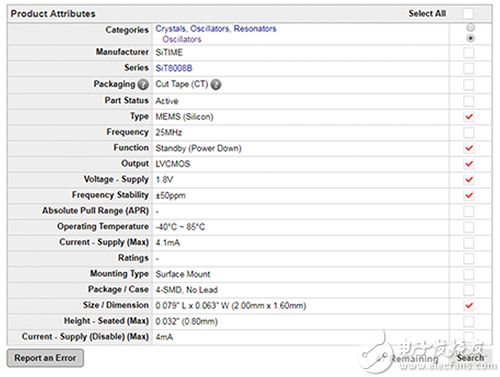 使用产品属性选项查找类似零件的图片
