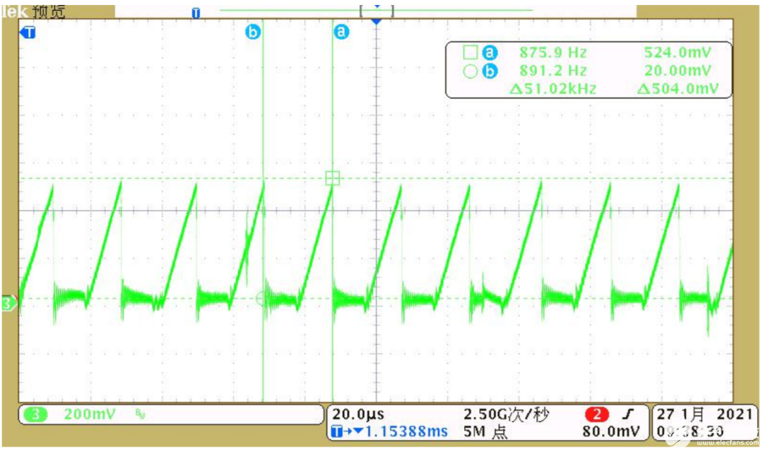 低压VAC90 时，SENSE 波形(X1135N)