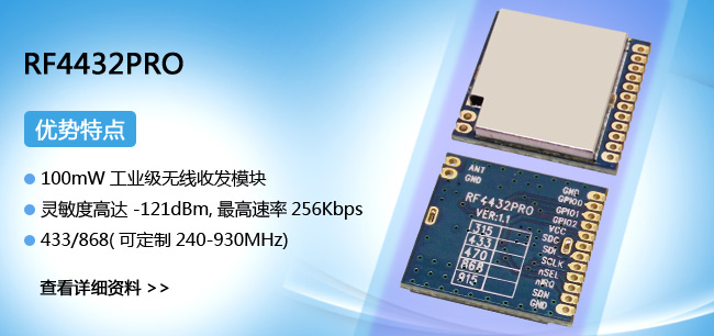 无线收发模块RF4432PRO