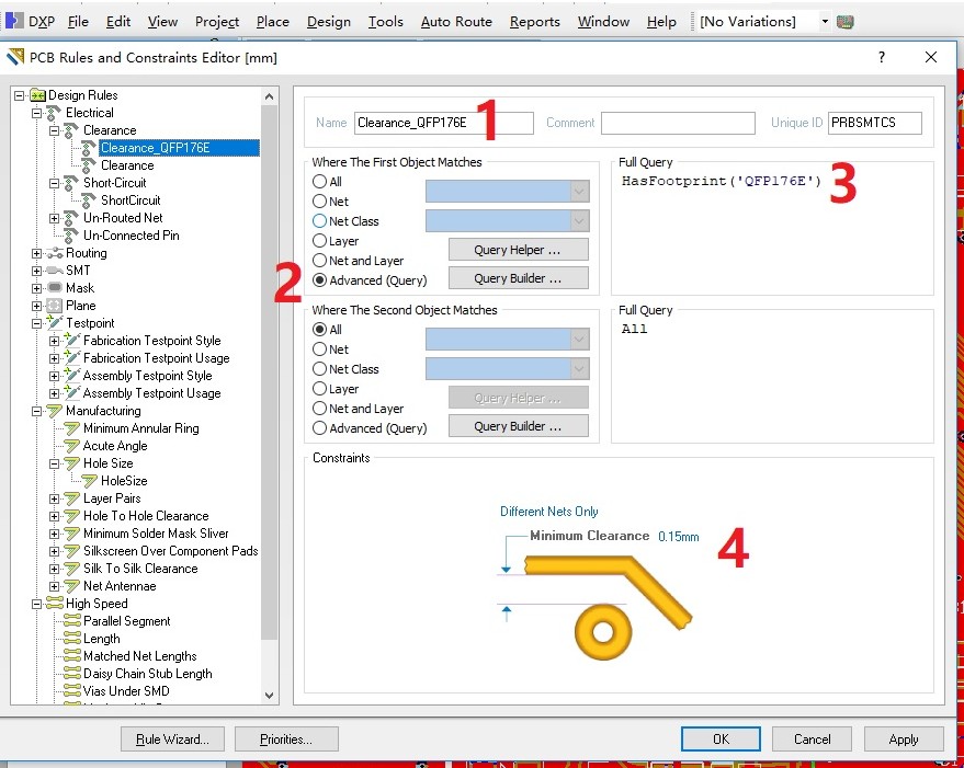 altium designer软件的Rules配置