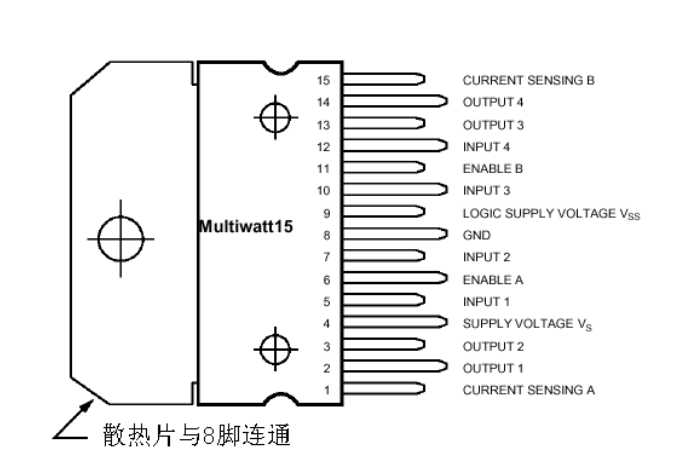 L298N直流电机驱动芯片