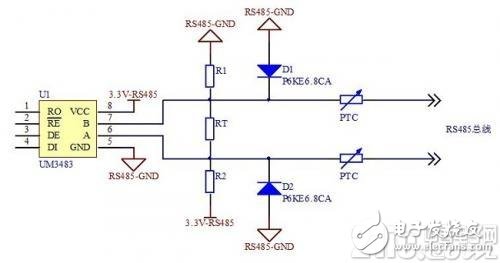 3.3V供电的RS485接口满足远距离通讯要求