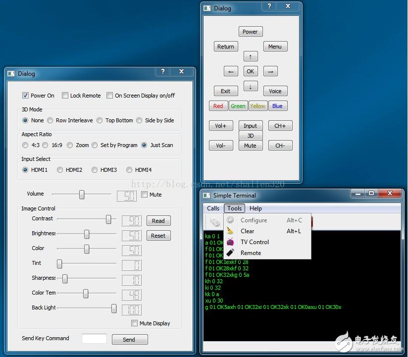 电视rs232，通过RS232串口控制LG电视