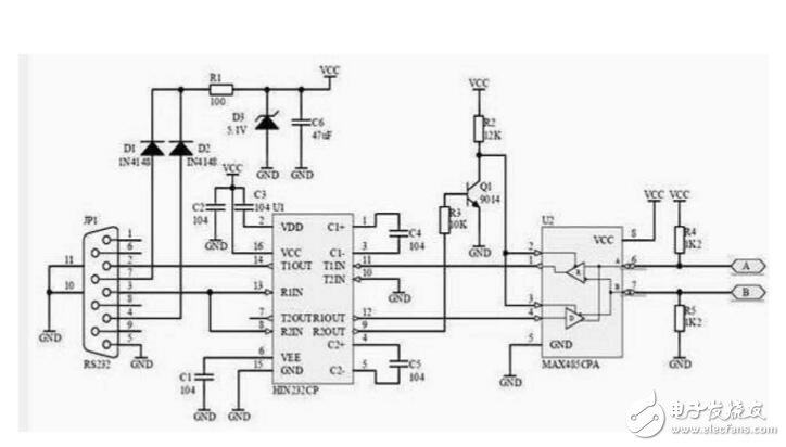 rs485通讯接口定义图详解