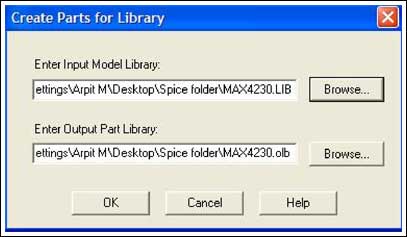 从Create Parts窗口开始建立Spice模型符号