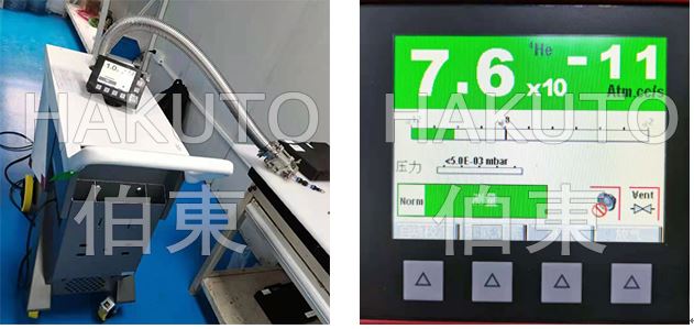 氦质谱检漏仪激光器零件检漏