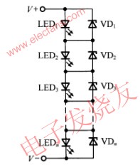 带并联齐纳二极管串联连接形式 www.elecfans.com