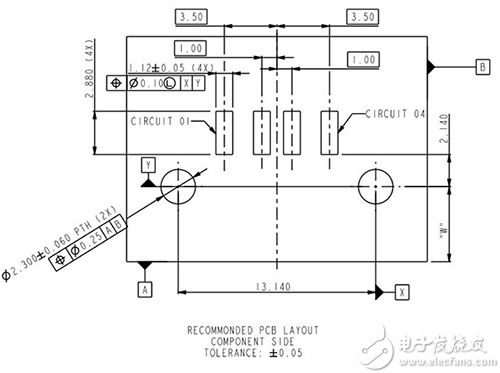 Amphenol 87583-3010RPALF USB A 插座 PCB 布局图片