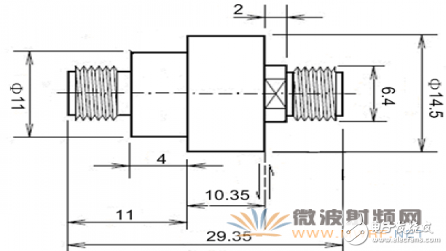图2、微波旋转连接器外形尺寸图