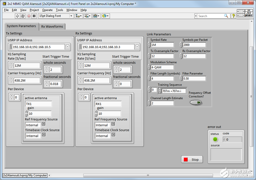 基于NI USRP的2X2 MIMO系统
