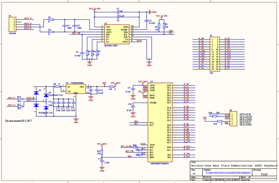 NFC键盘原理框图
