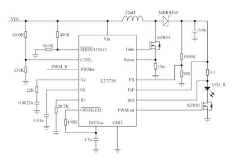 图5 LED驱动电路
