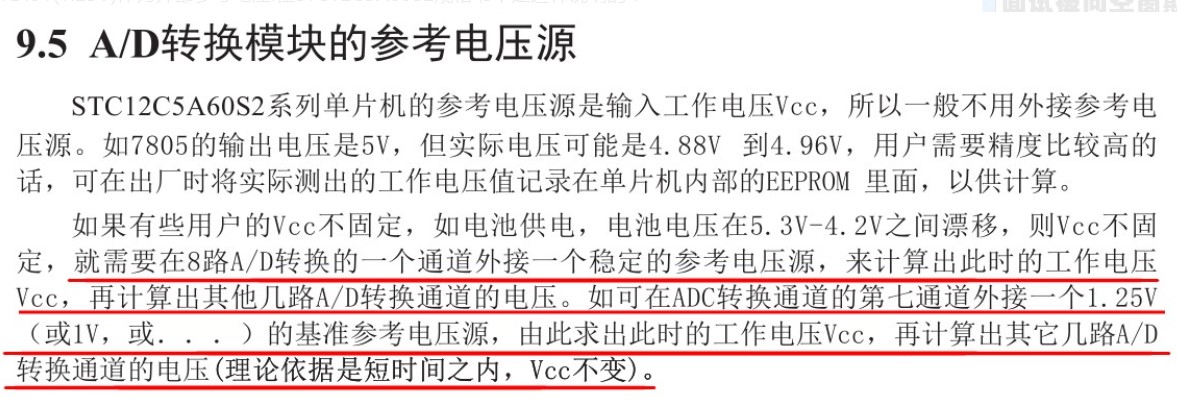 STC12C5A60S2单位片机在用外部参考电压源应该怎样编写程序？