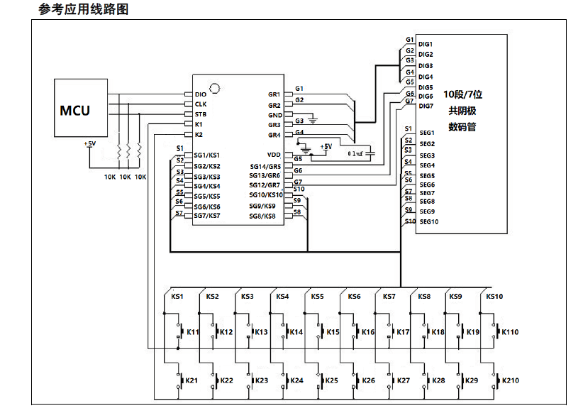 LED显示控制驱动电路VK1S68C的功能特点