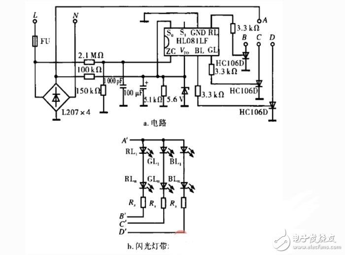 led灯带控制器原理图