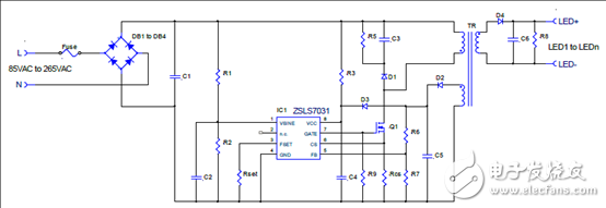 ZSLS7031具有有源PFC的隔离和非隔离反激式led驱动案例