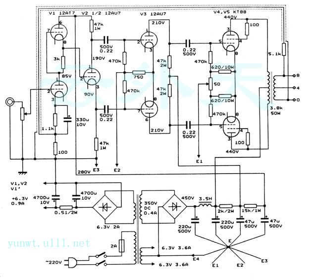 星型接地法在胆机制作中的应用