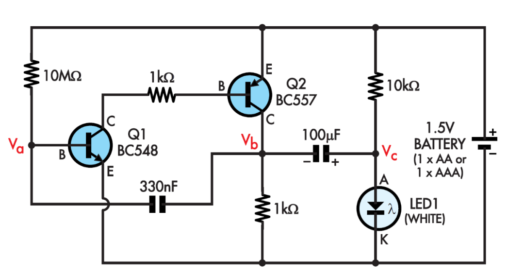 单电池点亮白光LED电路分析