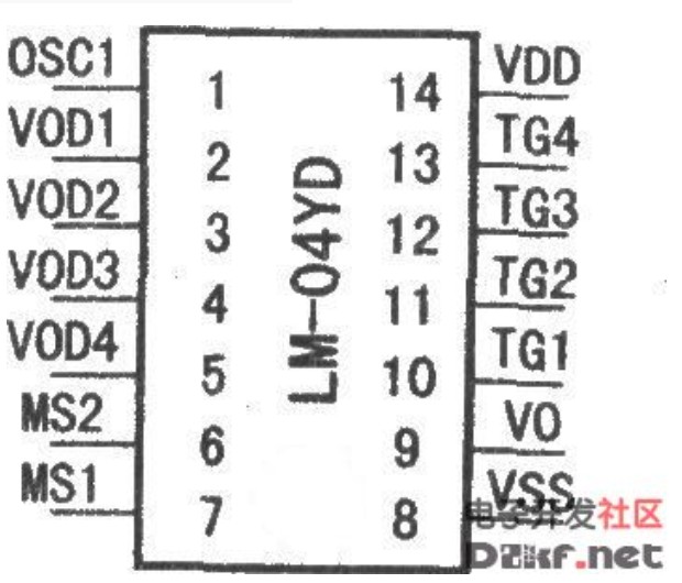 LM-04YD系列汽车专用语音电路原理图