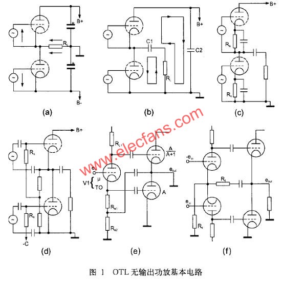 电子管OTL功放电路图  www.elecfans.com