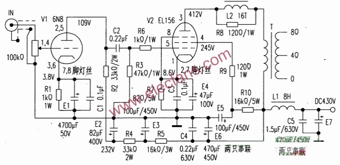 EL156自制电子管功放  www.elecfans.com