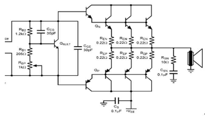 音讯放大器的输出可配置结构