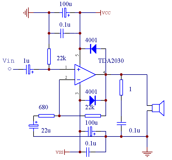 TDA2030双电源接法