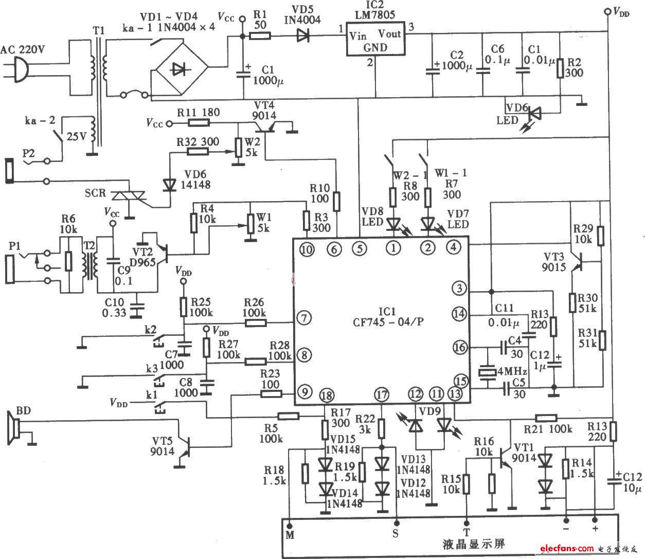 血脉通多功能治疗仪电路