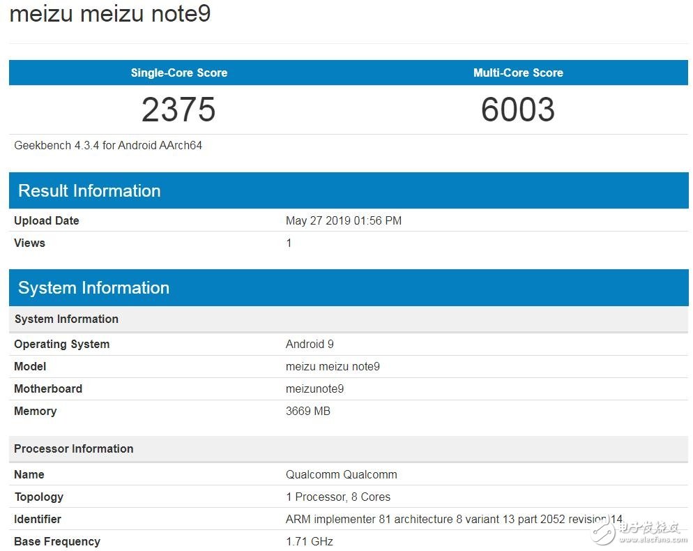 魅族16Xs跑分曝光运行安卓9系统单核分数为2378多核分数为6026