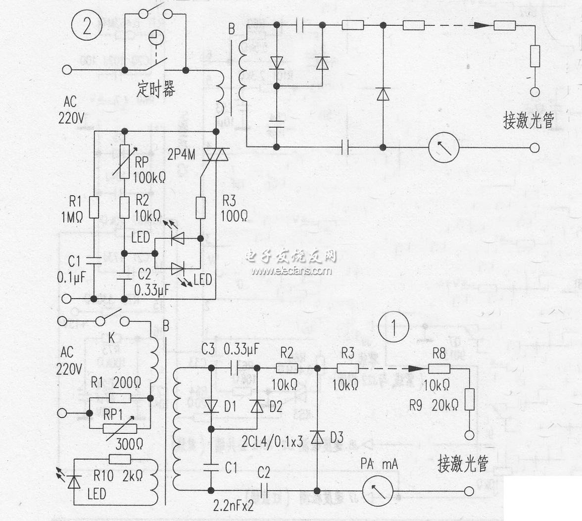 HN866型氦氖激光治疗仪原理图