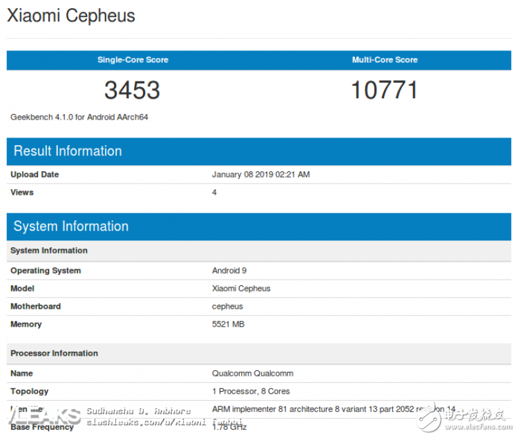 小米MIX3手机5G版跑分曝光搭载骁龙855处理器多核分达10771分