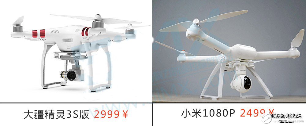 小米无人机对比精灵3s拆解 大疆“门徒”表现如何？