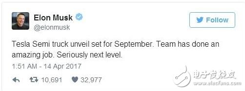 特斯拉宣布将在9月发布首款电动大卡车！科技怪兽来了